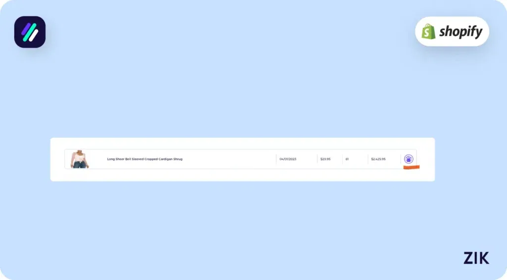 Shopify seller listed the item for $29.95