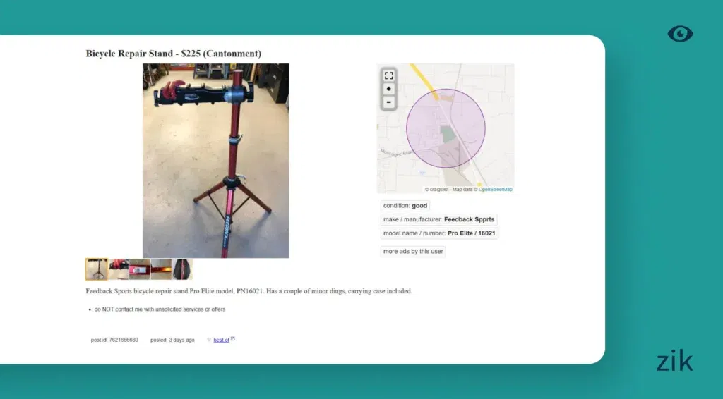 Listing Format difference