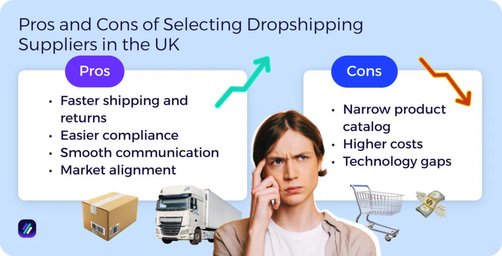 Pros and Cons of Selecting Dropshipping Suppliers in the UK