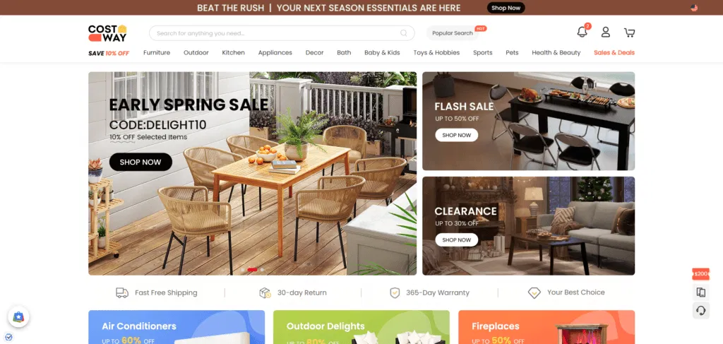 costway is one of the best german dropshipping suppliers