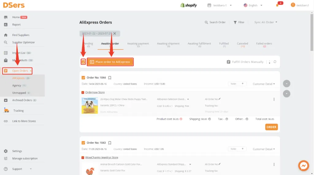 dropshipping automation order fullfillment