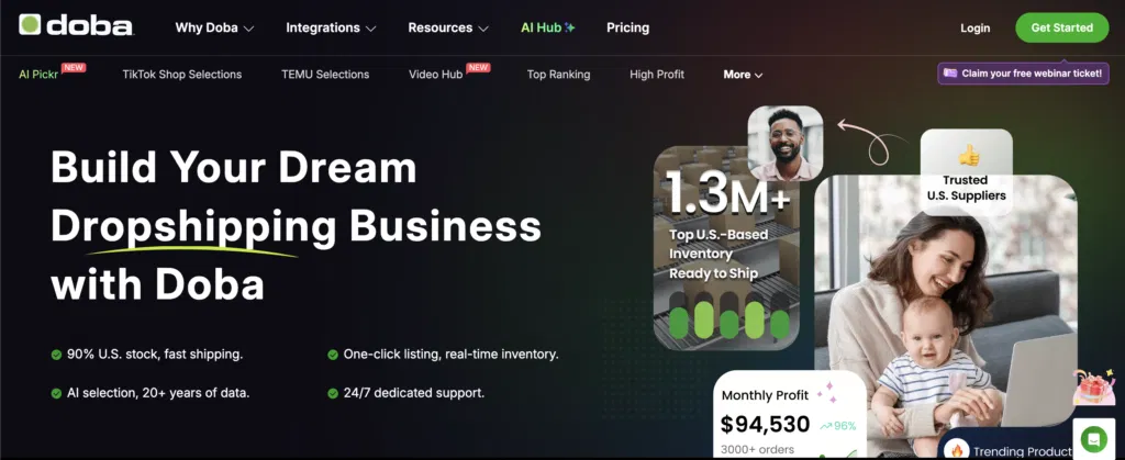 dropshipping suppliers doba