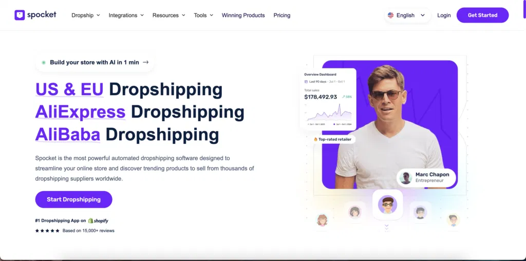 dropshipping suppliers spocket