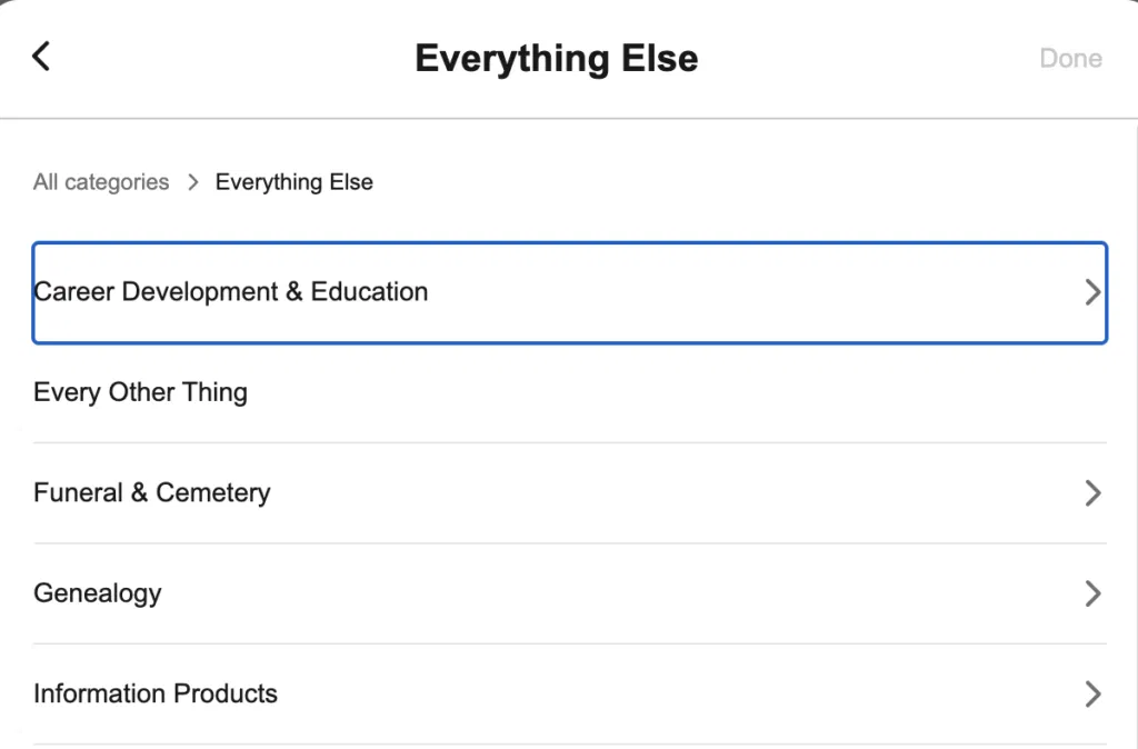 ebay digital product category everything else