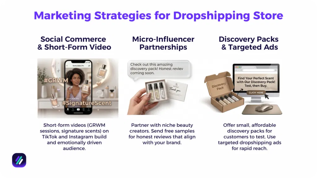 marketing perfurme dropshipping store
