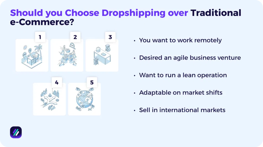 reasons to choose dropshipping over ecommerce