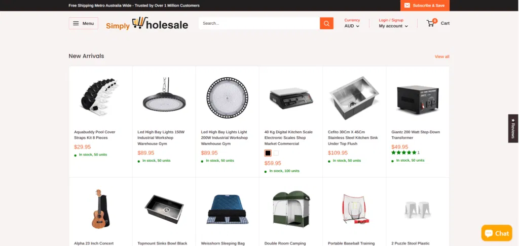 simply wholesale is one of the best australian dropshipping suppliers